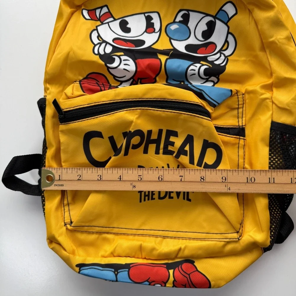 Cuphead And MugMan Loungefly‎ Dont Deal with the Devil Backpack Yellow Full Size